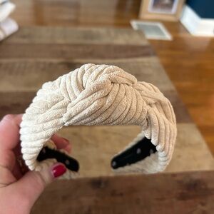 Lele Sadoughi Cream Textured Headband